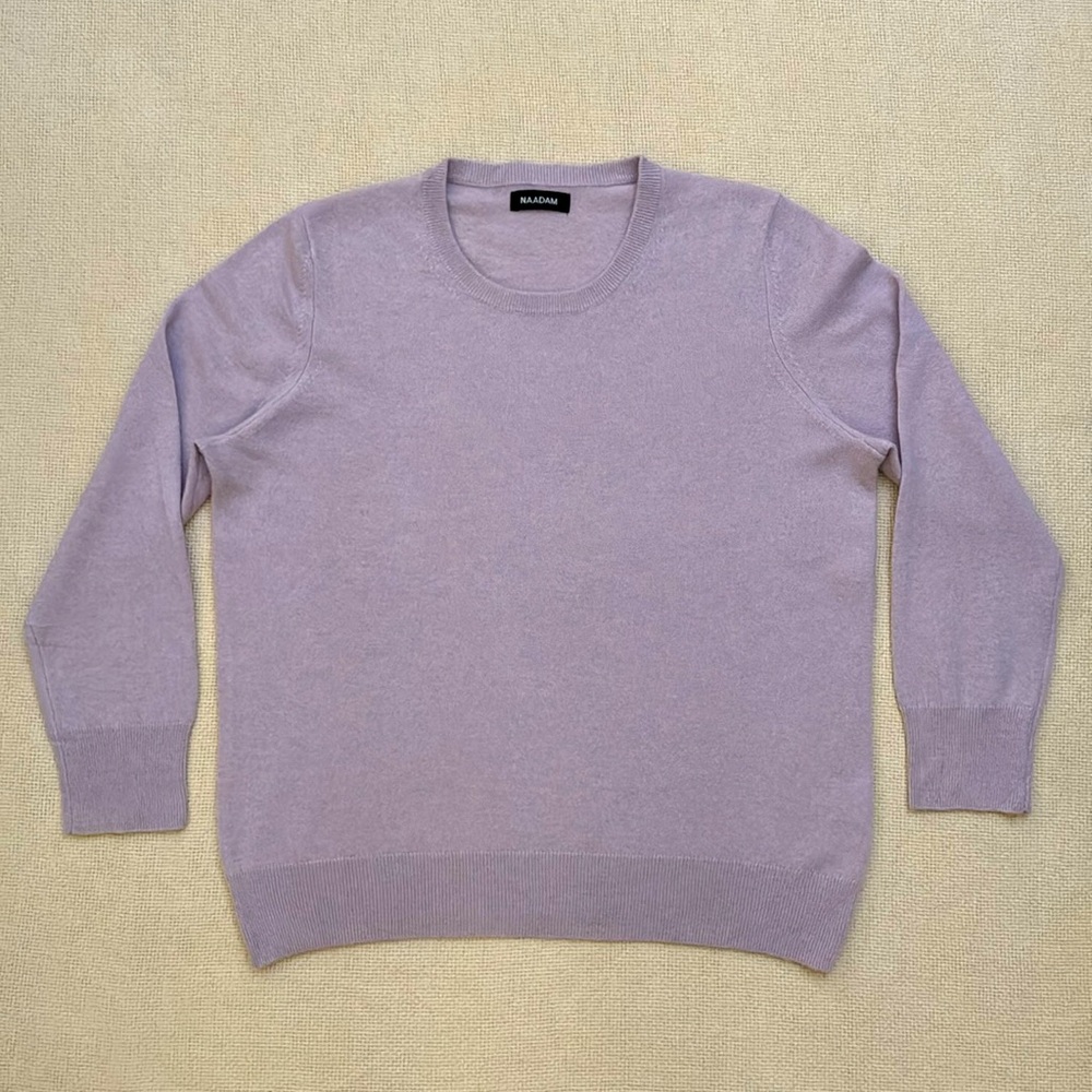 NAADAM Lavender Crewneck Sweater